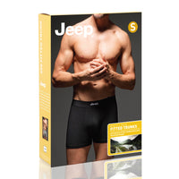 Men's 2 Pack Jeep Cotton Plain Fitted Trunks