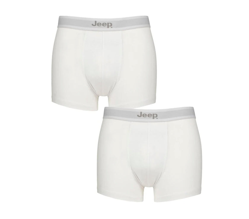 Men's 2 Pack Jeep Cotton Plain Fitted Trunks