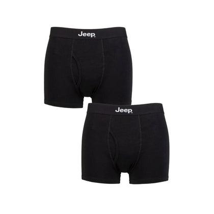 Men's 2 Pack Jeep Cotton Plain Fitted Keyhole Trunk