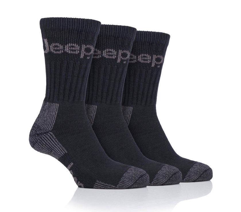 Mens 3 Pair Jeep Luxury Heavyweight Cotton Boot Socks