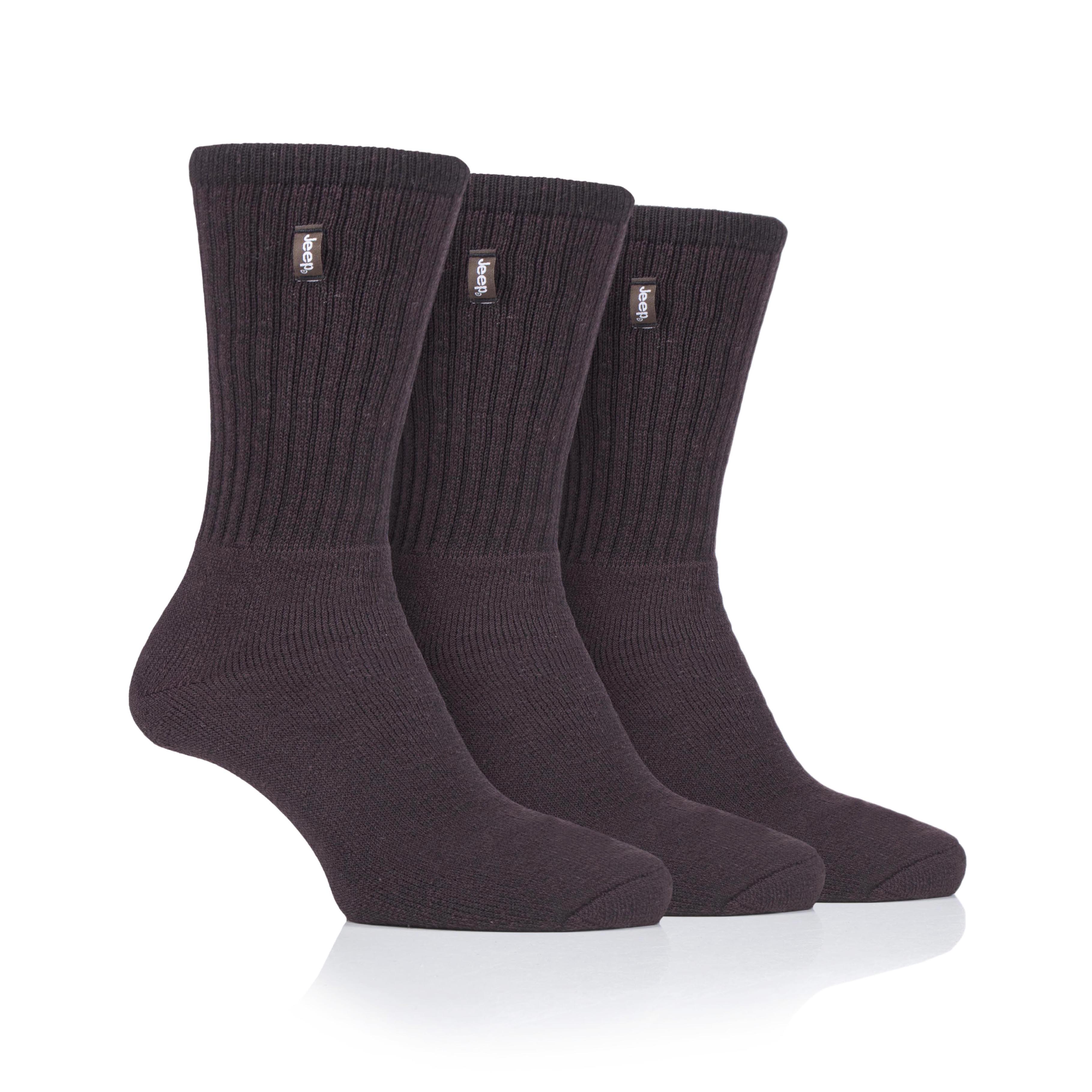 Men's 3 Pair Jeep Cotton Vintage Boot Socks