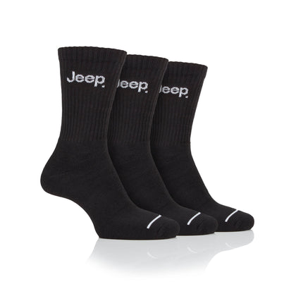 Men's 3 Pair Jeep Performance Leisure Crew Socks