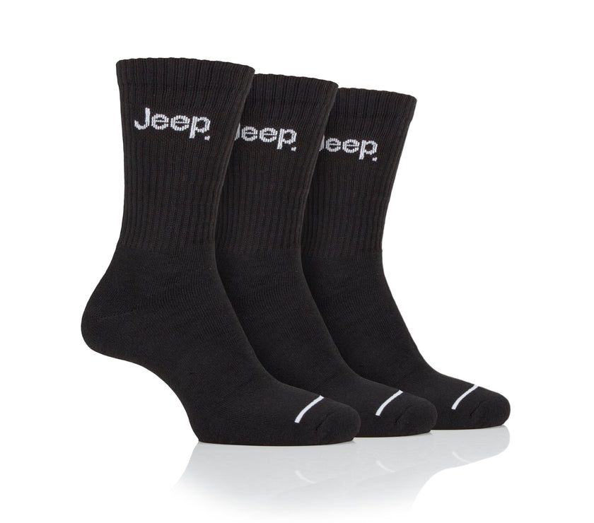 Men's 3 Pair Jeep Performance Leisure Crew Socks