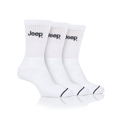 Men's 3 Pair Jeep Performance Leisure Crew Socks