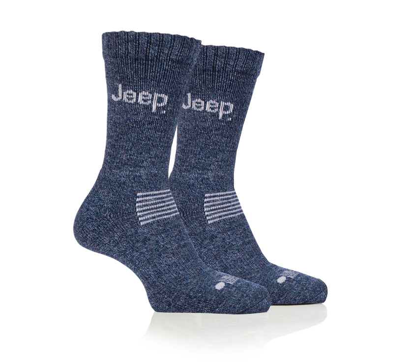 Men's 2 Pair Jeep Performance Wool Blend Thermal Socks