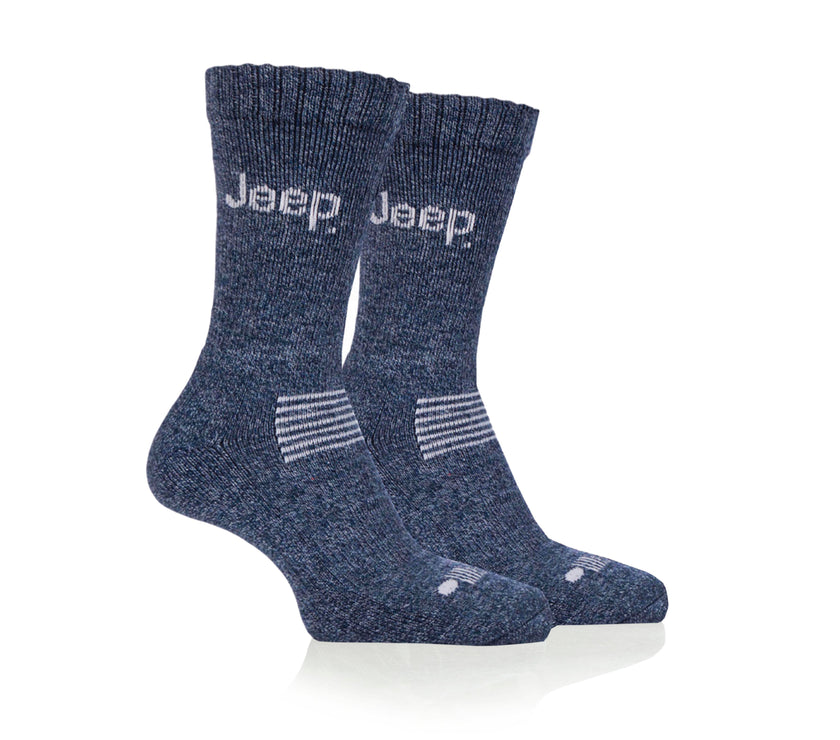 Men's 2 Pair Jeep Performance Wool Blend Thermal Socks