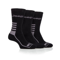 Men's 3 Pair Jeep Regenerated Cotton Boot Socks