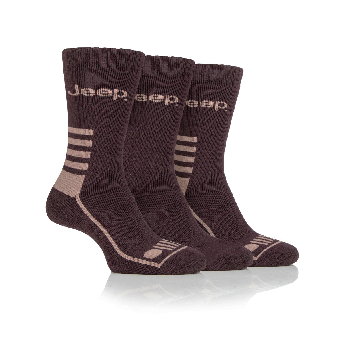 Men's 3 Pair Jeep Regenerated Cotton Boot Socks