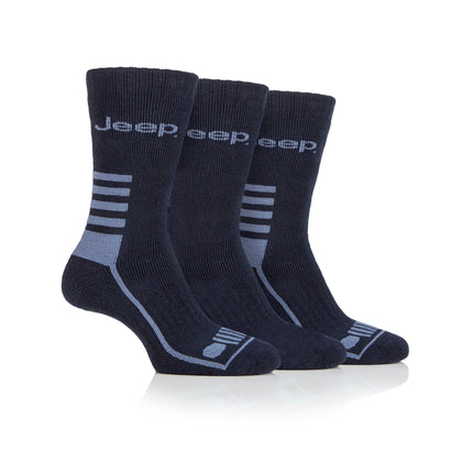 Men's 3 Pair Jeep Regenerated Cotton Boot Socks