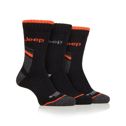 Men's 3 Pair Jeep Performance Work Boot Socks