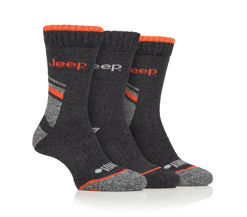 Men's 3 Pair Jeep Performance Work Boot Socks