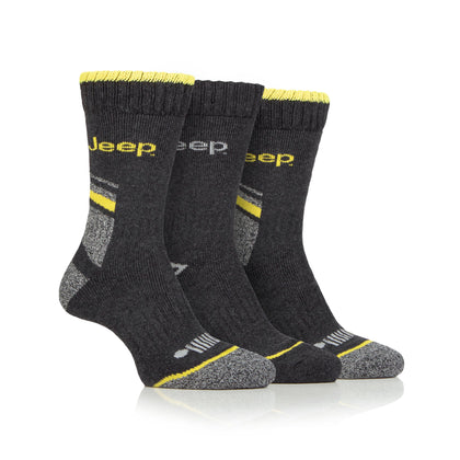 Men's 3 Pair Jeep Performance Work Boot Socks