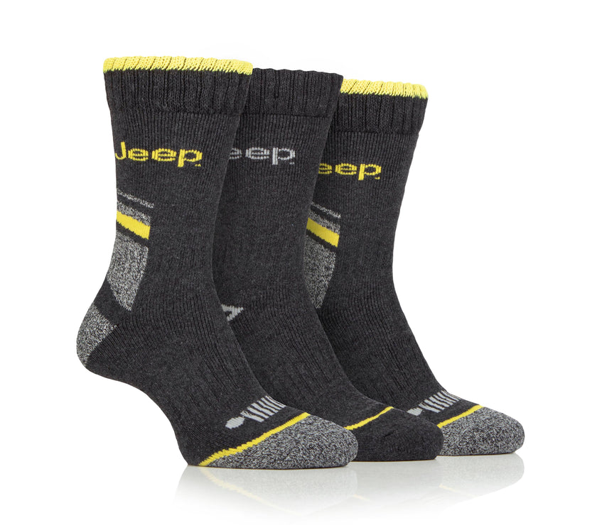 Men's 3 Pair Jeep Performance Work Boot Socks