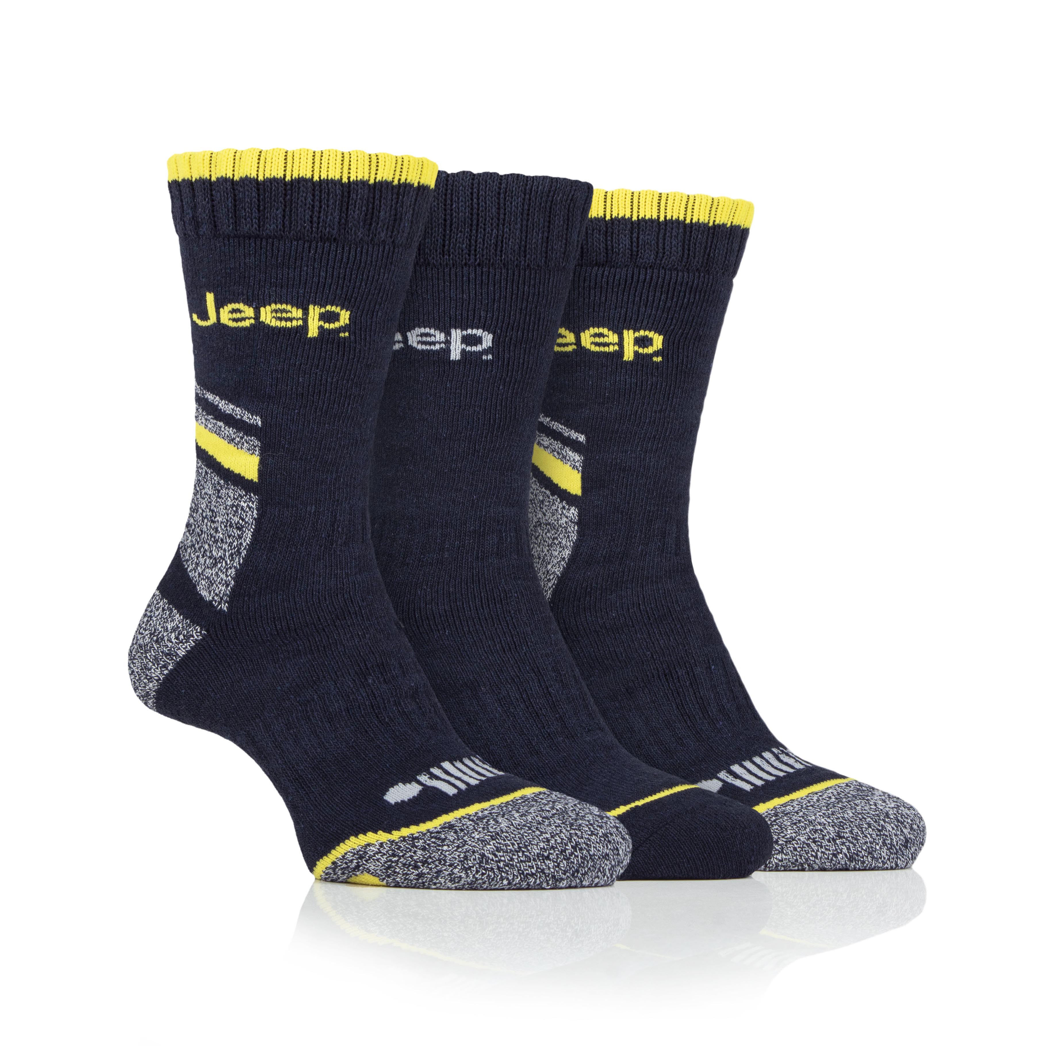 Men's 3 Pair Jeep Performance Work Boot Socks