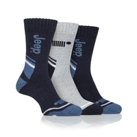 Men's 3 Pair Jeep Performance Cotton Blend Boot Socks