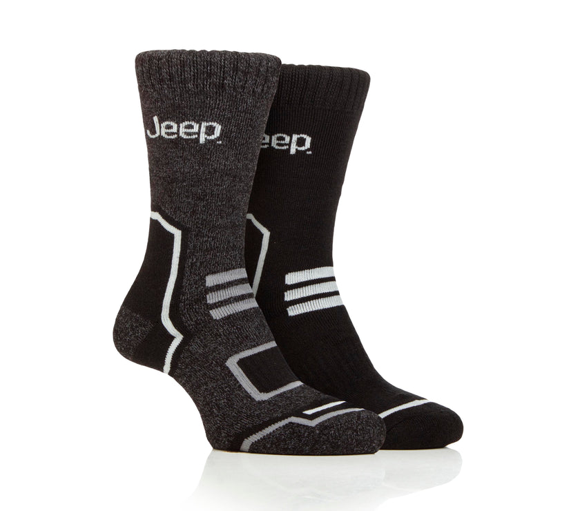 Men's 2 Pair Jeep Technical Thermal Boot Socks