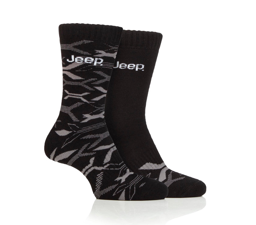 Men's 2 Pair Jeep Heavy Cushioned Bamboo Boot Socks