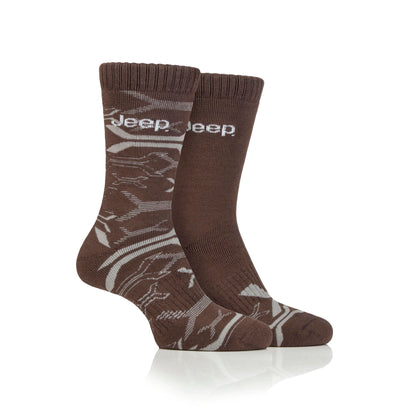 Men's 2 Pair Jeep Heavy Cushioned Bamboo Boot Socks