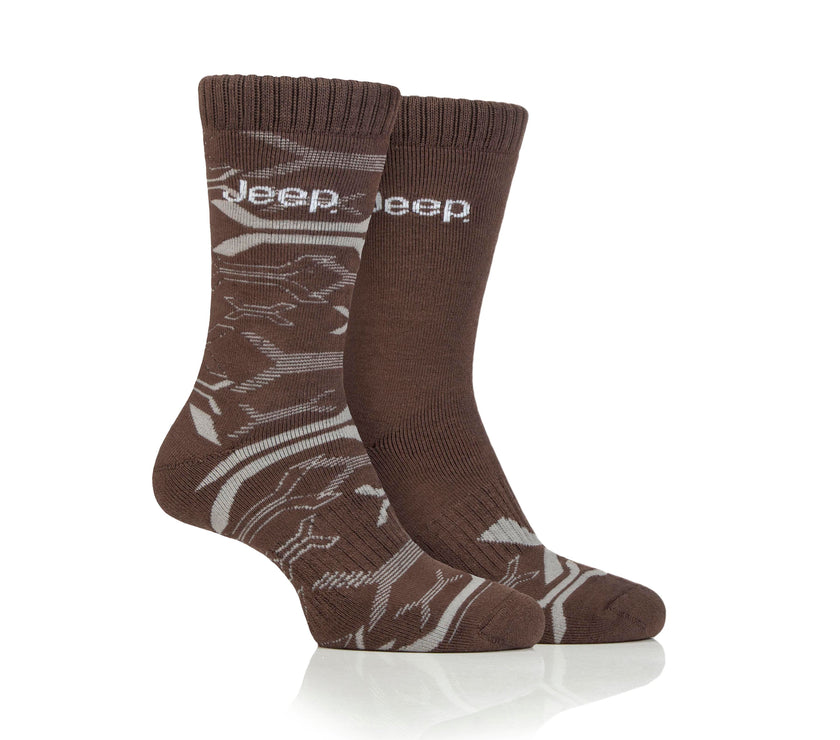 Men's 2 Pair Jeep Heavy Cushioned Bamboo Boot Socks