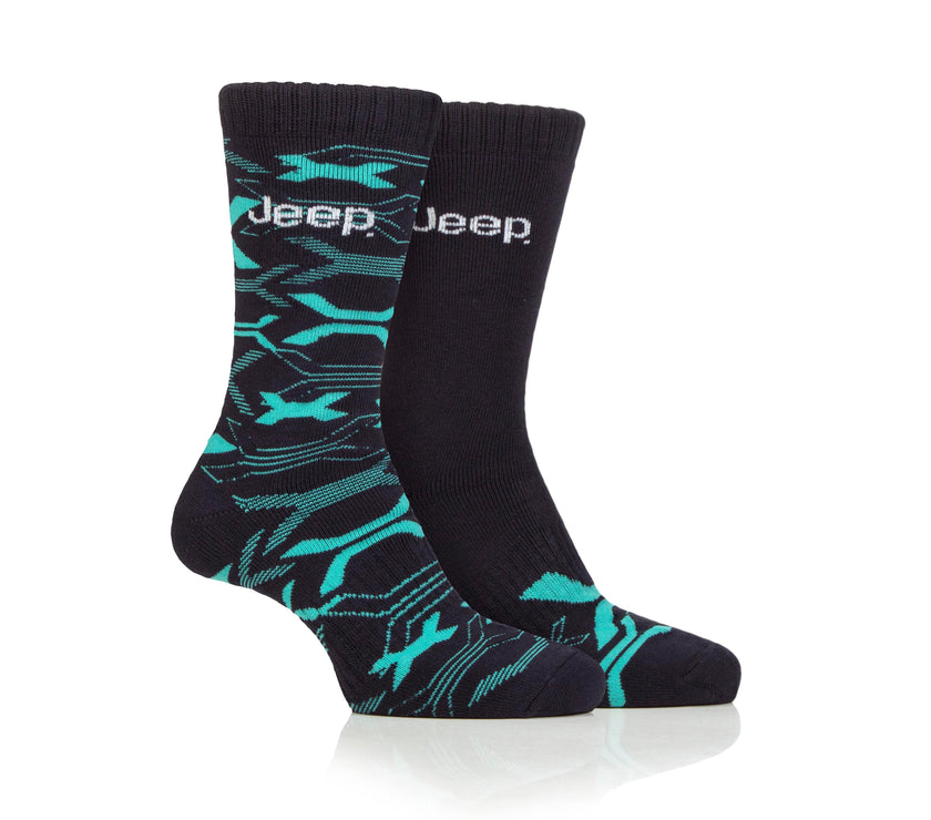 Men's 2 Pair Jeep Heavy Cushioned Bamboo Boot Socks