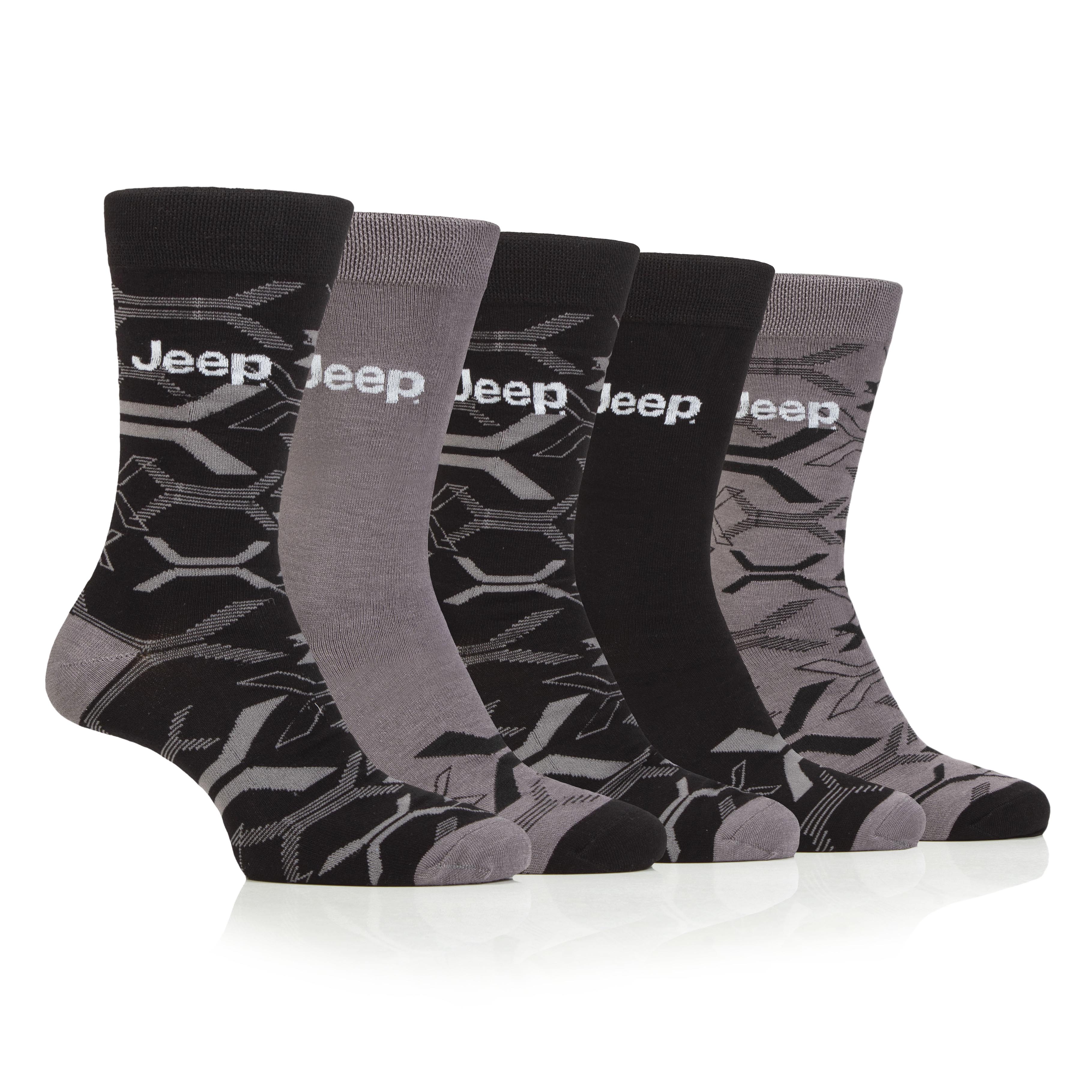 Men's 5 Pair Jeep Camo Everyday Bamboo Socks