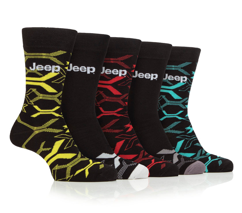 Men's 5 Pair Jeep Camo Everyday Bamboo Socks