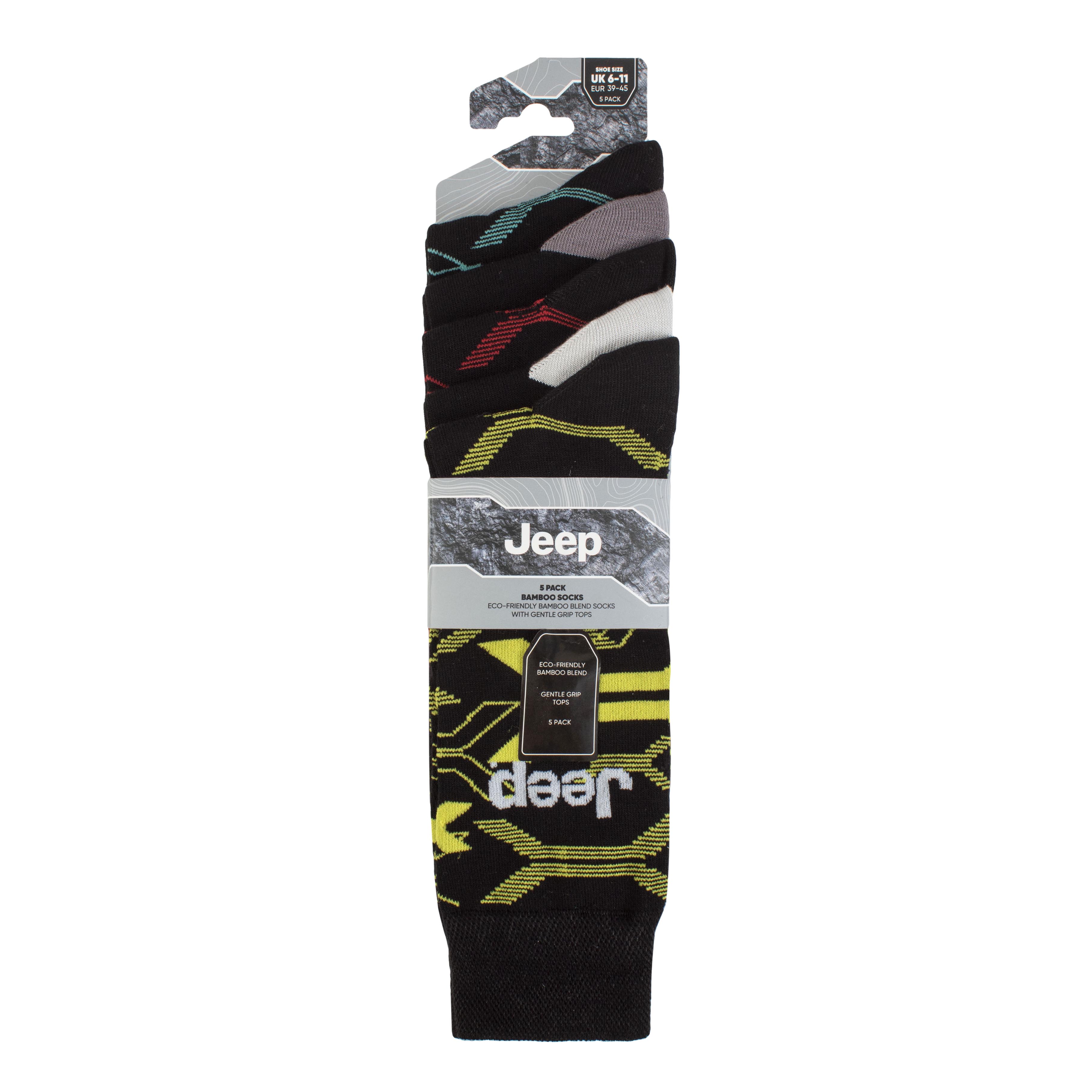 Men's 5 Pair Jeep Camo Everyday Bamboo Socks