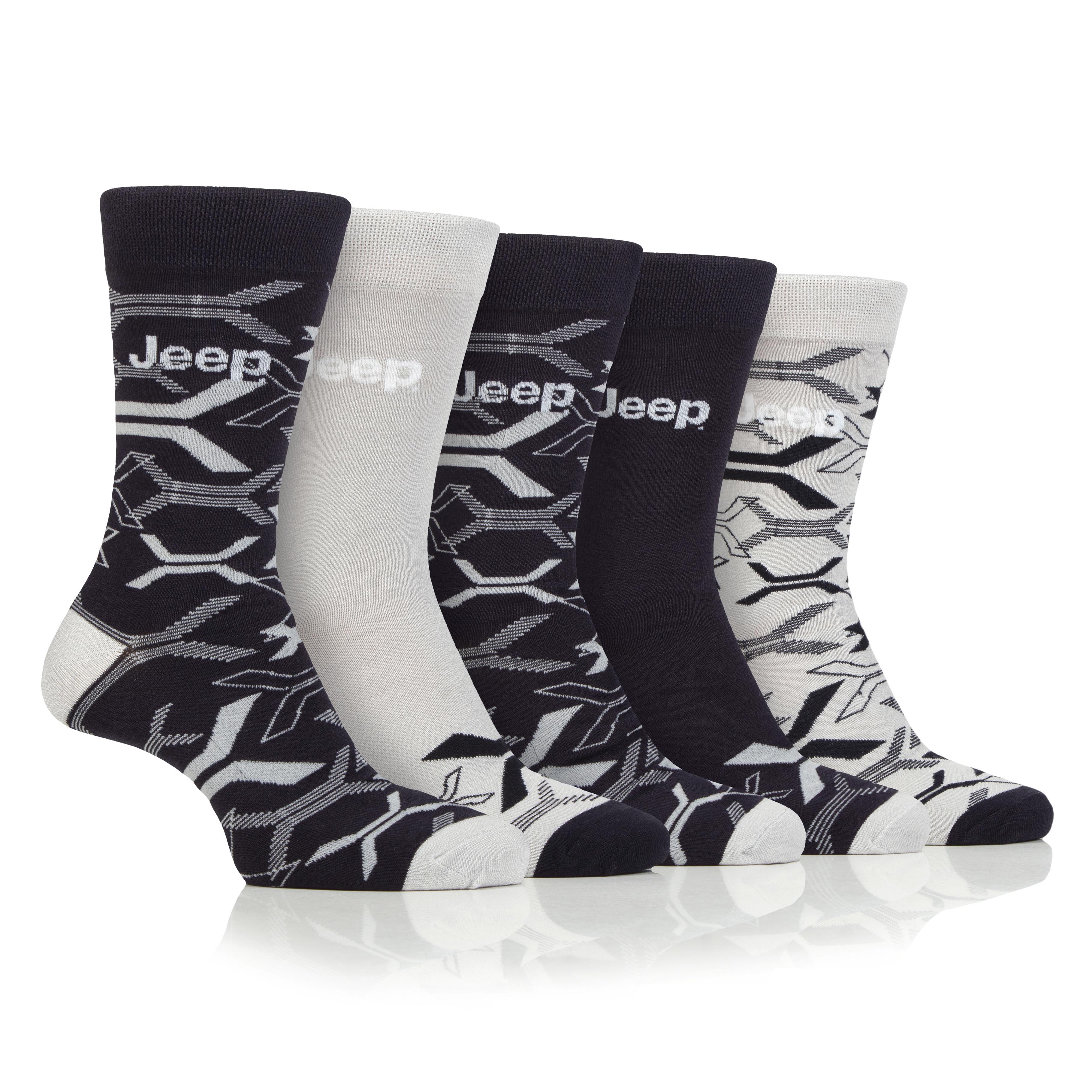 Men's 5 Pair Jeep Camo Everyday Bamboo Socks