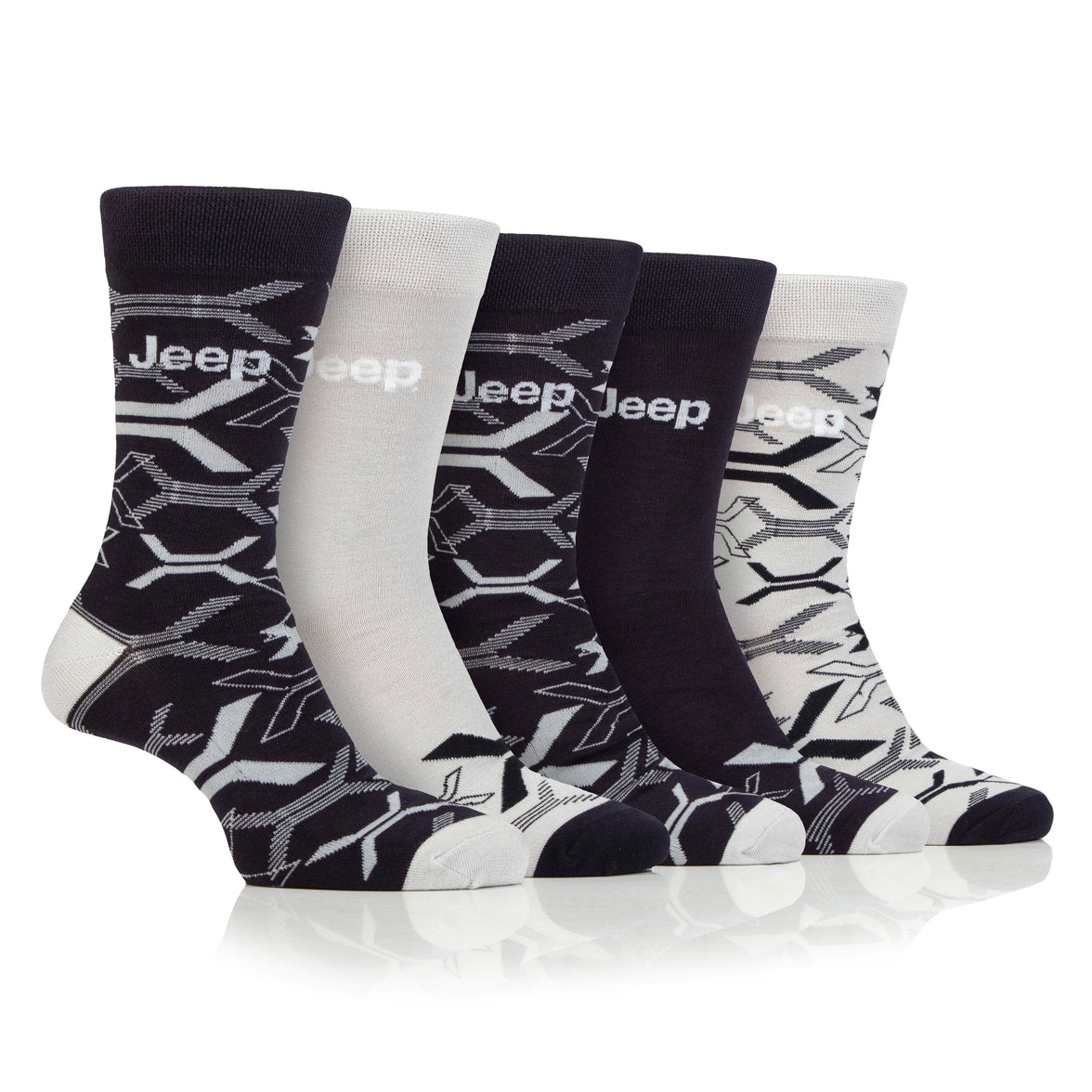 Men's 5 Pair Jeep Camo Everyday Bamboo Socks