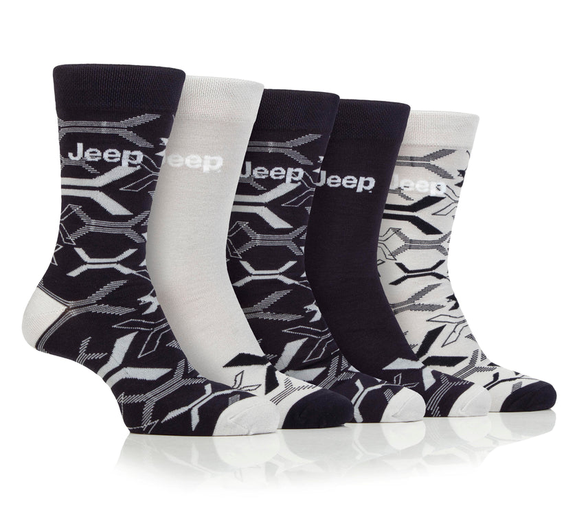 Men's 5 Pair Jeep Camo Everyday Bamboo Socks