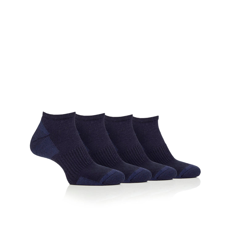 Men's 4 Pair Jeep Regenerated Cotton Trainer Socks