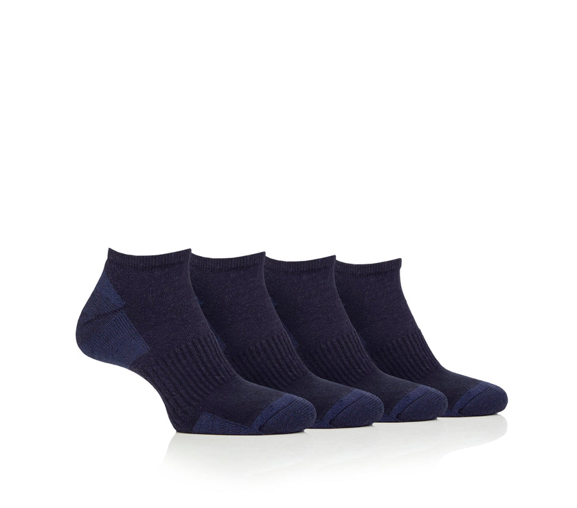 Men's 4 Pair Jeep Regenerated Cotton Trainer Socks