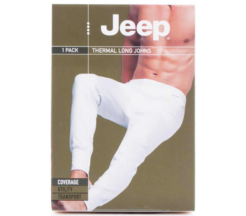 Men's 1 Pair Jeep Cotton Blend Thermal Long Johns