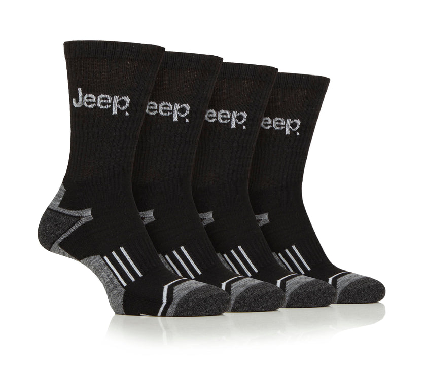 Men's 4 Pair Jeep Performance Technical Crew Sport Socks
