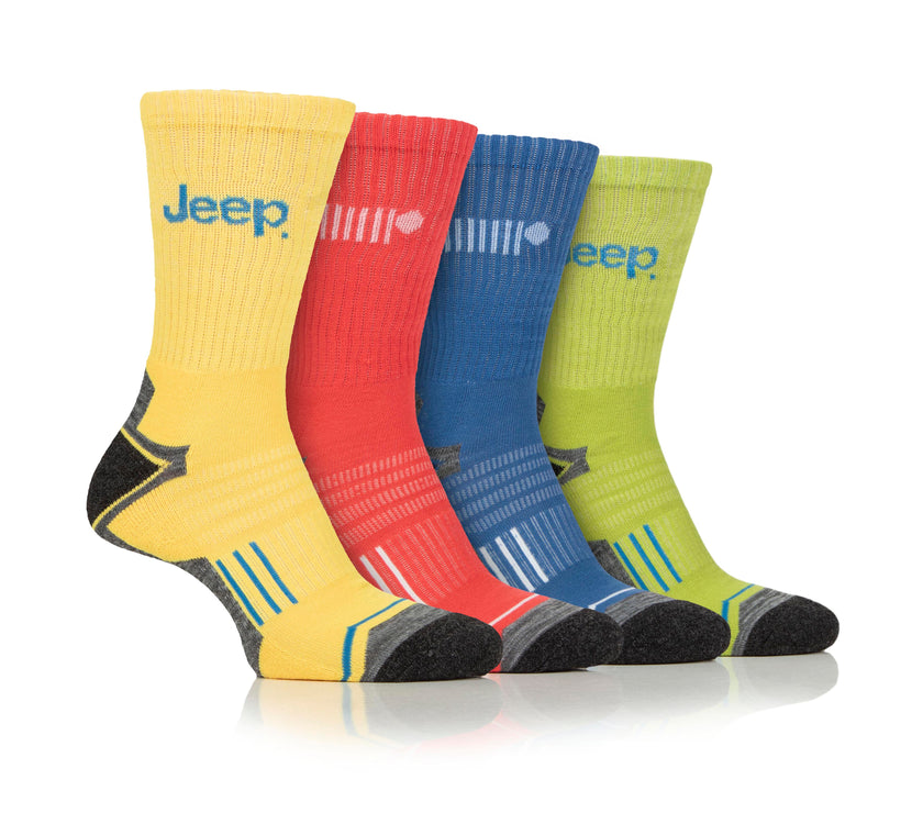 Men's 4 Pair Jeep Performance Technical Crew Sport Socks