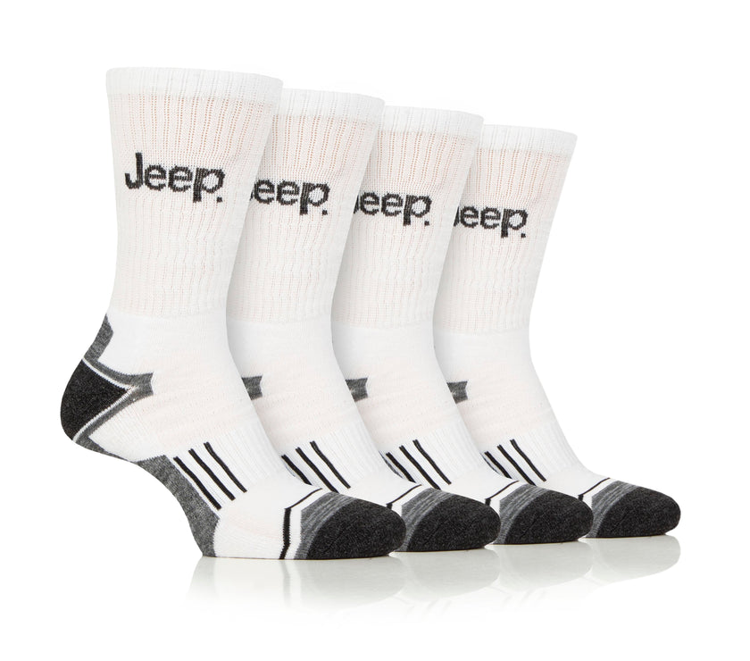 Men's 4 Pair Jeep Performance Technical Crew Sport Socks