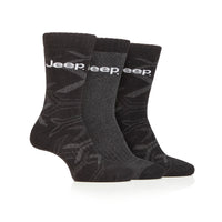 Men's 3 Pair Jeep Camo Regenerated Cotton Boot Socks