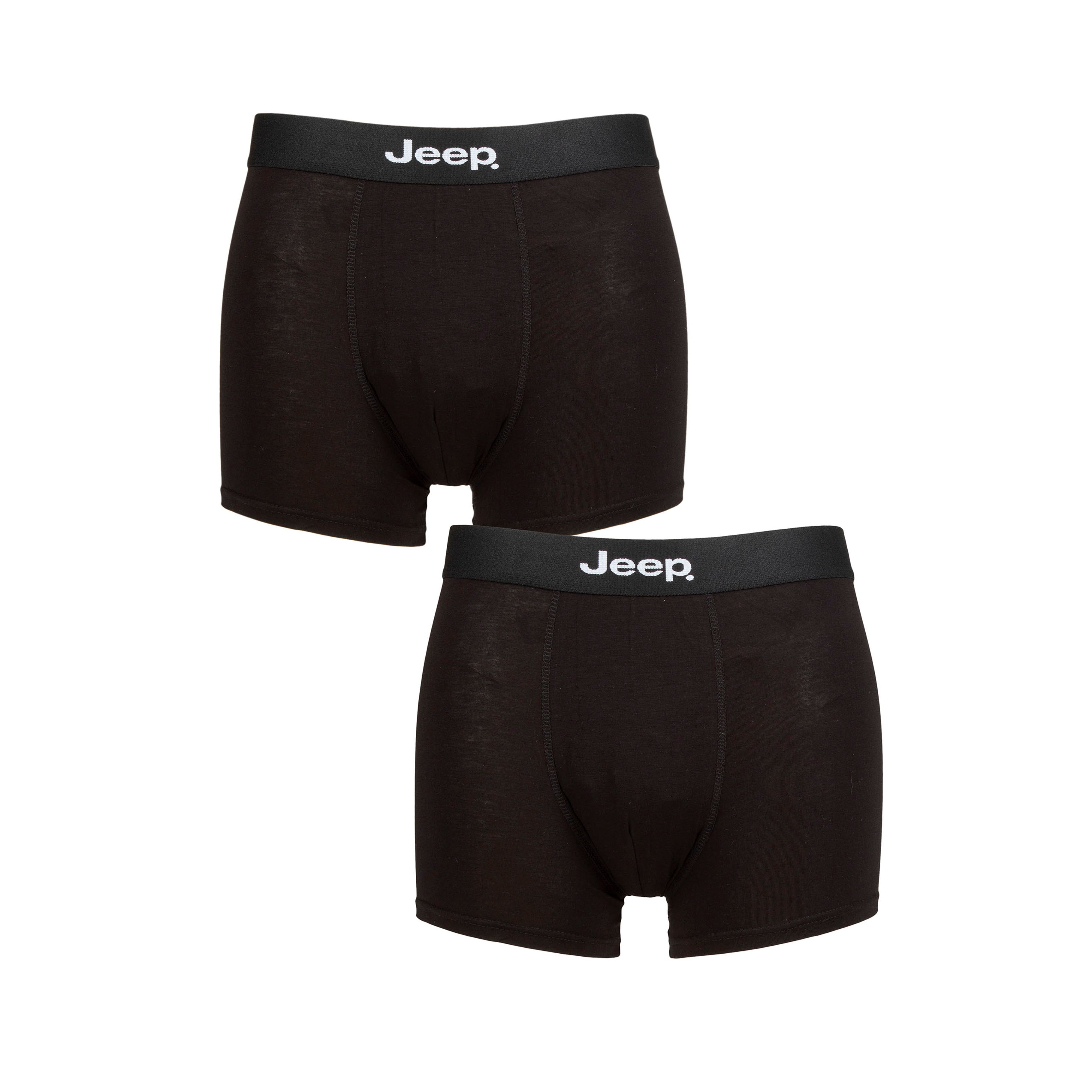 Men's 2 Pack Jeep Bamboo Plain Fitted Trunks