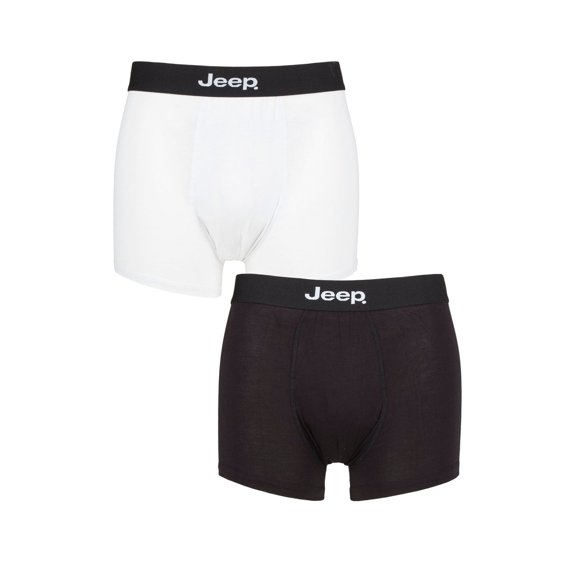 Men's 2 Pack Jeep Bamboo Plain Fitted Trunks