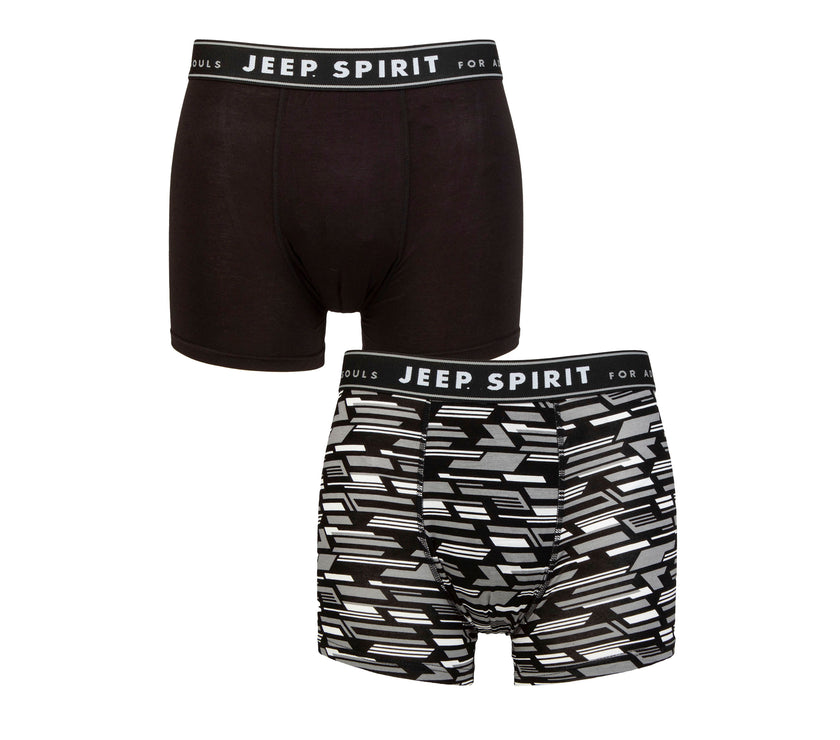 Men's 2 Pack Jeep Camo Printed Bamboo Fitted Trunks