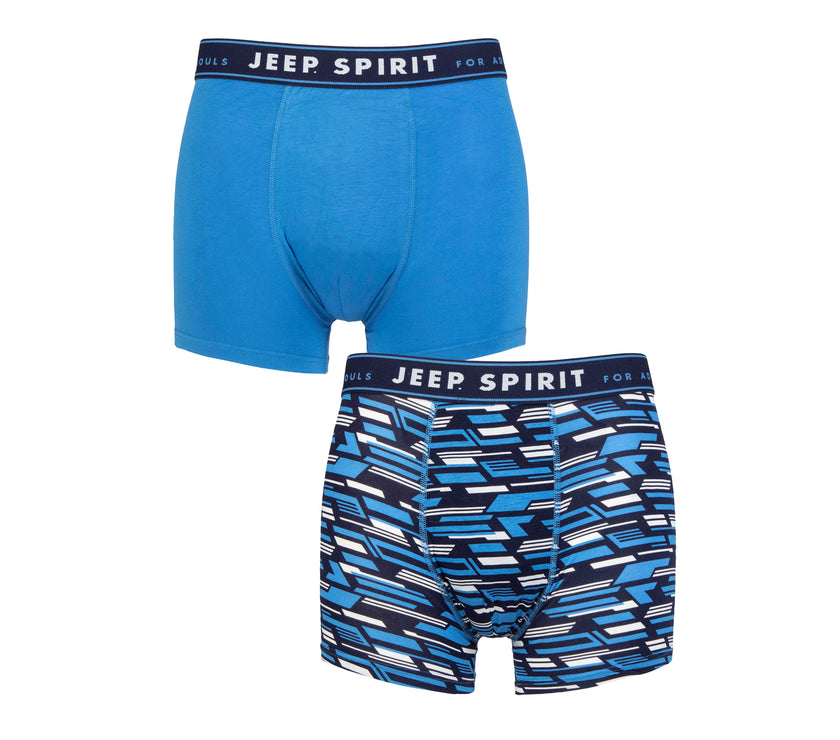 Men's 2 Pack Jeep Camo Printed Bamboo Fitted Trunks