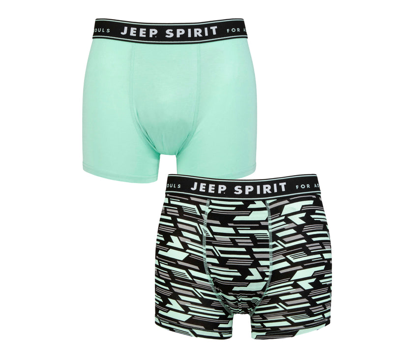 Men's 2 Pack Jeep Camo Printed Bamboo Fitted Trunks