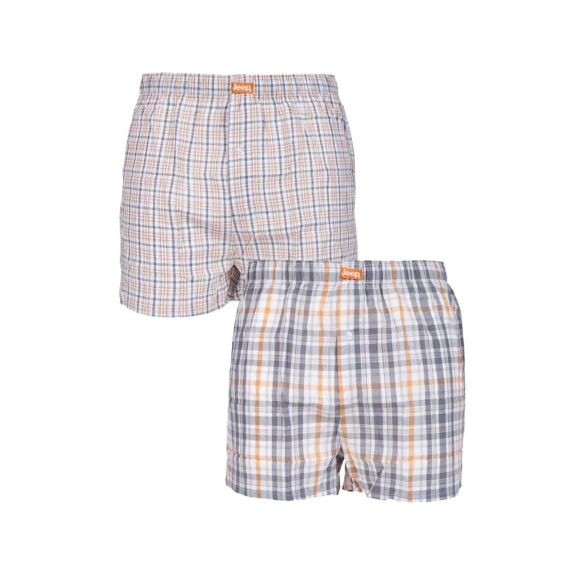 Mens 2 Pair Jeep 100% Cotton Woven Boxers